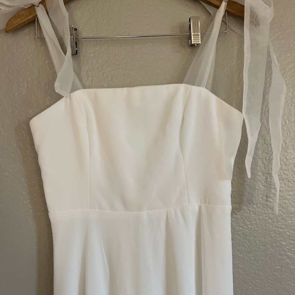 NWOT Radiant Romance White Tie-Strap Maxi Dress - Picture 7 of 9